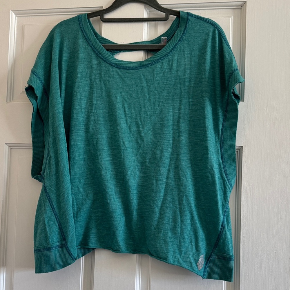 NWT FP Movement by Free People Teal Short Sleeve Tee